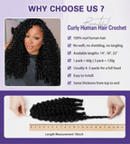 Deim Burmese Curl Human Hair Feathered Crochet Miracle Knots