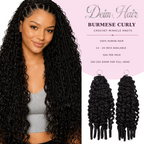 Deim Burmese Curl Human Hair Feathered Crochet Miracle Knots