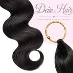 Deim Body Wave Human Hair Feathered Crochet Miracle Knots