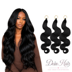 Deim Body Wave Human Hair Feathered Crochet Miracle Knots