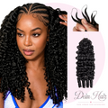 Deim Burmese Curl Human Hair Feathered Crochet Miracle Knots