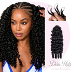 Deim Burmese Curl Human Hair Feathered Crochet Miracle Knots