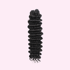 Deim Deep Wave Human Hair Feathered Crochet Miracle Knots